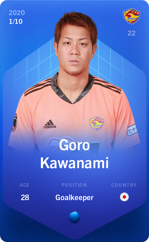 Sorare - Sorare Official - Goro Kawanami 2020-21 • Super Rare 1/10 - NFT # 81917560654326643254691174232958496544171362894588186294326443495852549043142