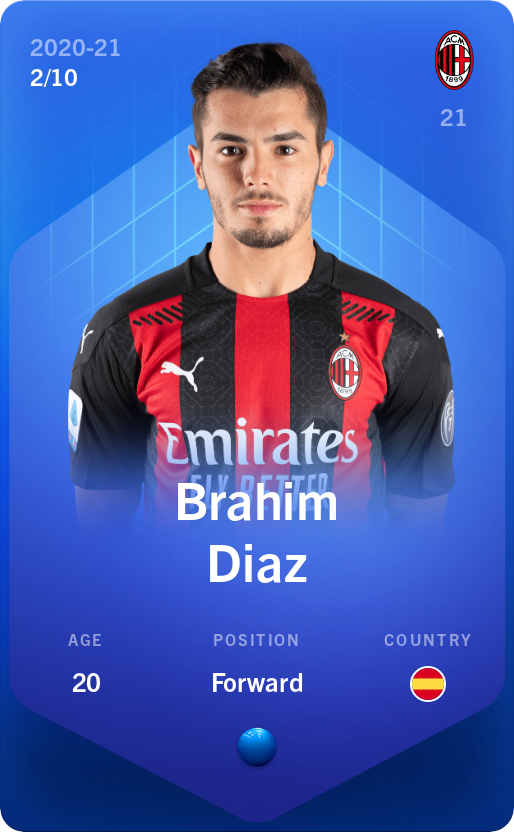 Sorare - Sorare Official - Brahim Díaz 2020-21 • Super Rare 2/10 - NFT # 7456319697447973869024870007093319461436283183215178135648569539712374519290