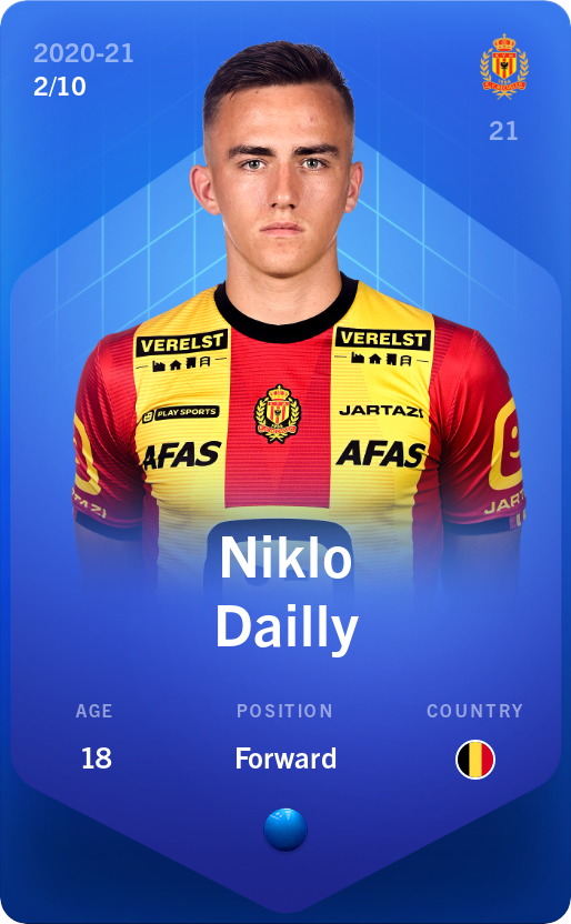 Sorare - Sorare Official - Niklo Dailly 2020-21 • Super Rare 2/10 - NFT # 103767695304863833836088647040803397787106478851216349710370349220832066855134