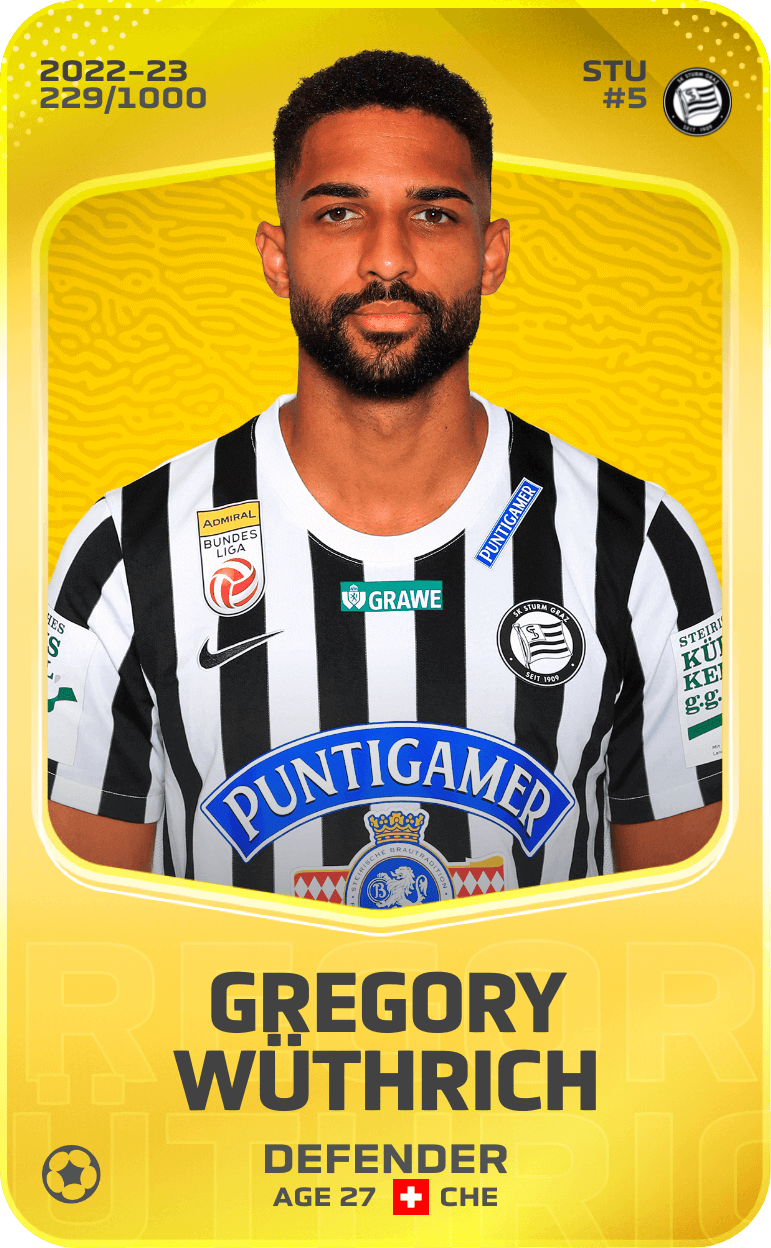 Gregory Wüthrich 2022-23 • Limited 229/1000