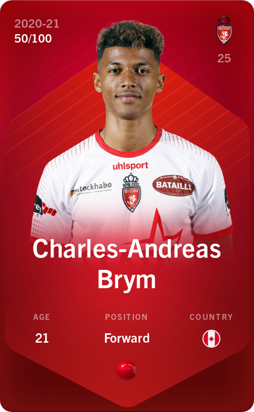 Sorare - Sorare Official - Charles-Andreas Brym 2020-21 • Rare 50/100 - NFT # 64029523037715762661325125979567368111294262885859727335753128643987739453167