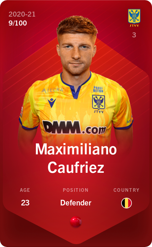 Sorare - Sorare Official - Maximiliano Caufriez 2020-21 • Rare 9/100 - NFT # 54173272690363670084190096082293993567288364521460266288753076248092670176650