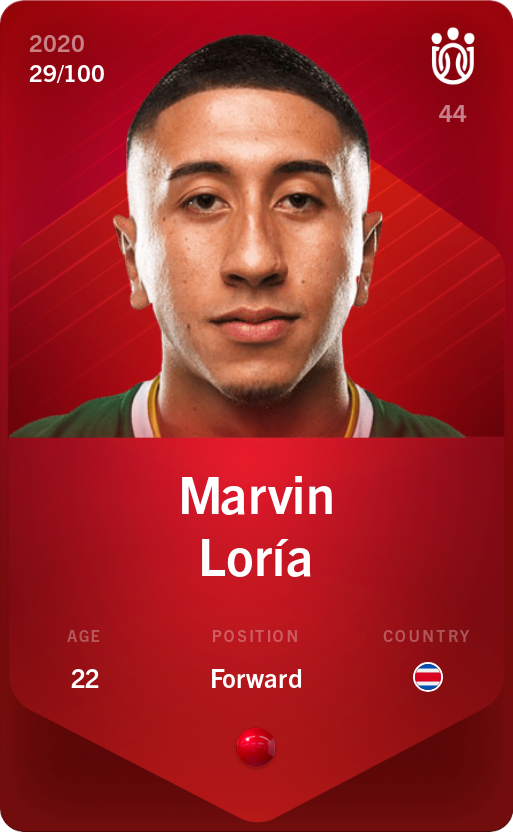 Sorare - Sorare Official - Marvin Loría 2020-21 • Rare 29/100 - NFT # 17438173600653529387267523492196469924078183942586299199597965573644671581240