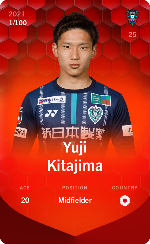 Sorare - Sorare Official - Yuji Kitajima 2021-22 • Rare 1/100 - NFT # 96206701931748090545918866752985663782060986563226074420268527245823994024637