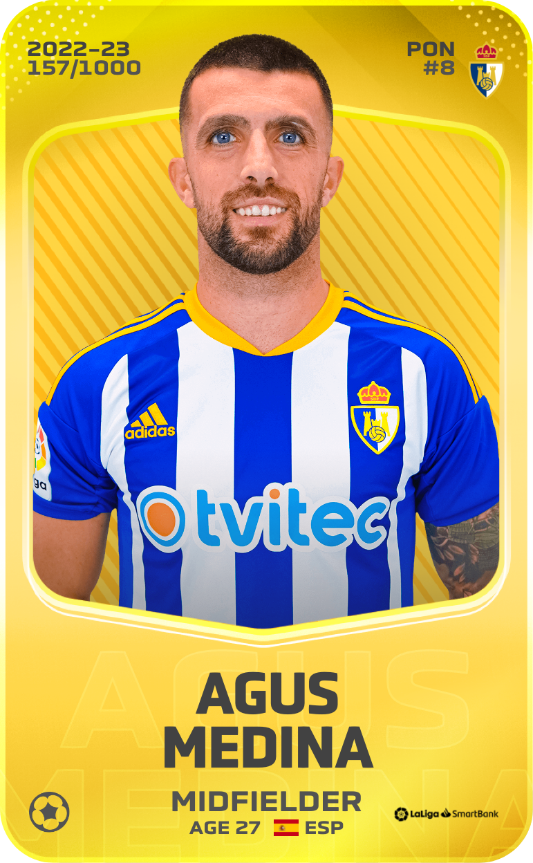 Sorare - Sorare Official - Agus Medina 2022-23 • Limited 157/1000 - NFT # 28689868366215329691789977716056536502206033307083401868784551409135949005273