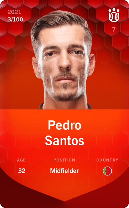 Sorare - Sorare Official - Pedro Santos 2021-22 • Rare 3/100 - NFT # 80654977401641436990230010922083148622911739980473404732875759869524140702771