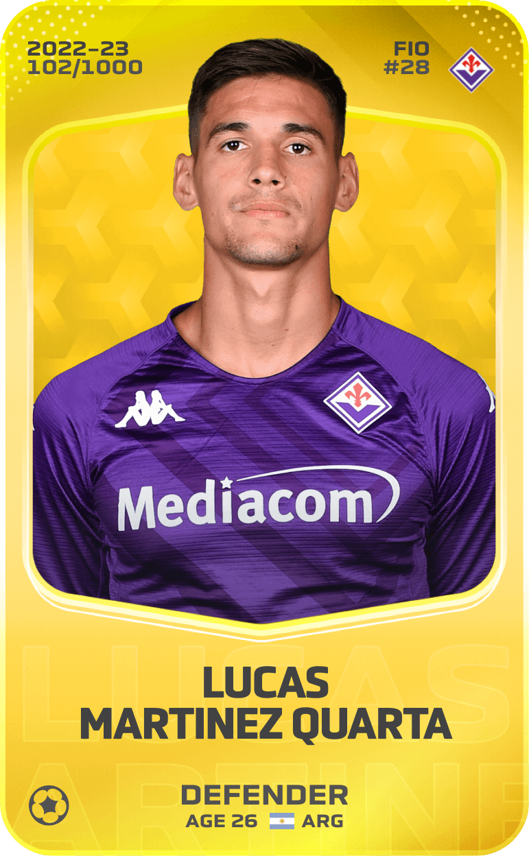 Lucas Martinez Quarta 2022-23 • Limited 102/1000