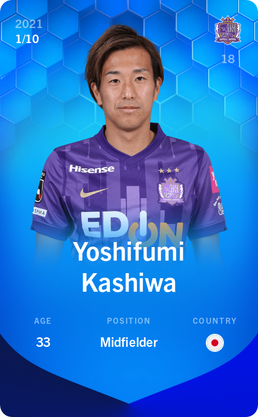 Sorare - Sorare Official - Yoshifumi Kashiwa 2021-22 • Super Rare 1/10 - NFT # 42046514238442476174766064368006079190253343500734622628022506263538910951005