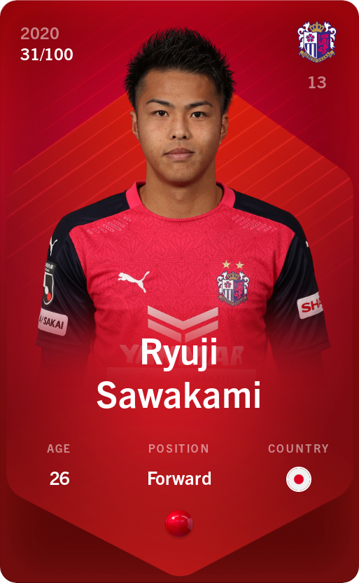 Sorare - Sorare Official - Ryuji Sawakami 2020-21 • Rare 31/100 - NFT # 39489254002521255580723614914883988269020203381053233098778826617039671178856