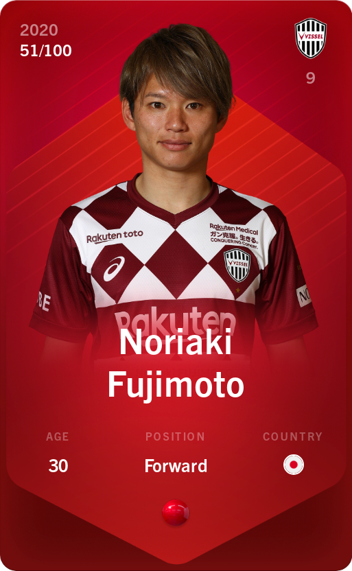 Sorare - Sorare Official - Noriaki Fujimoto 2020-21 • Rare 51/100 - NFT # 2278363482542107083153543095094817151501988285533211110720305349235195011552