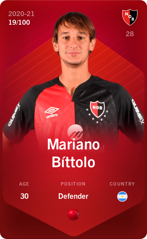 Sorare - Sorare Official - Mariano Bíttolo 2020-21 • Rare 19/100 - NFT # 71080385140966570356988089662695302575229317690316438218534943684131839983466