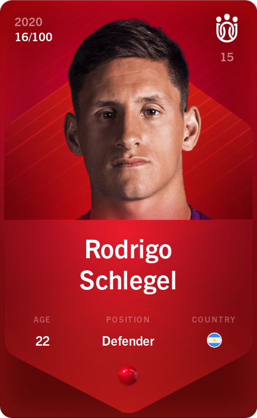 Sorare - Sorare Official - Rodrigo Schlegel 2020-21 • Rare 16/100 - NFT # 10933540366804421276159244817232298930815794309922431821572305463105137930651