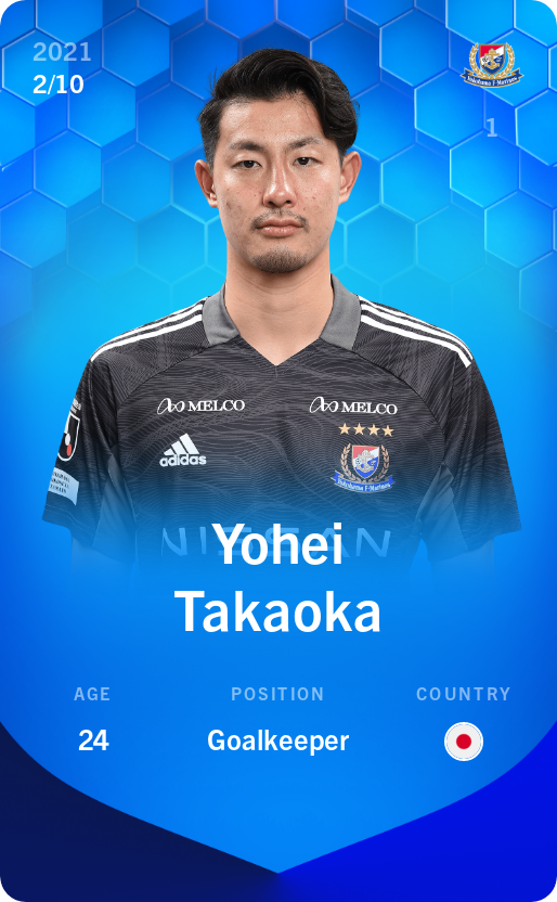 Sorare - Sorare Official - Yohei Takaoka 2021-22 • Super Rare 2/10 - NFT # 32741578048628436979373529858452106752847163413494751953191834539036380116447