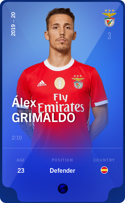 Sorare - Sorare Official - Álex Grimaldo 2019-20 • Super Rare 2/10 - NFT # 32024320281004640797871691879669790053538499138797107747118782339705893120783