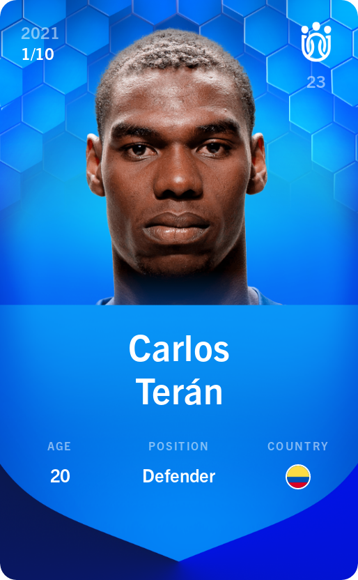 Sorare - Sorare Official - Carlos Terán 2021-22 • Super Rare 1/10 - NFT # 28776045014301184251656136152433346042982036053044237362115614950582585781175