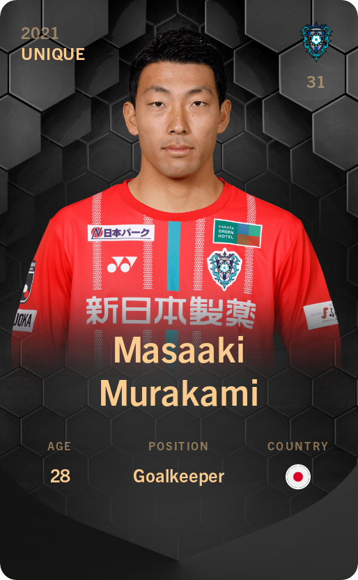 Sorare - Sorare Official - Masaaki Murakami 2021-22 • Unique - NFT # 104664756311604024399592287979749559821942497125393807782735123217097793627470