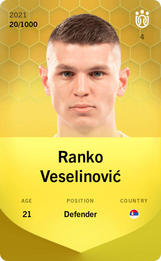 Ranko Veselinović 2021-22 • Limited 20/1000