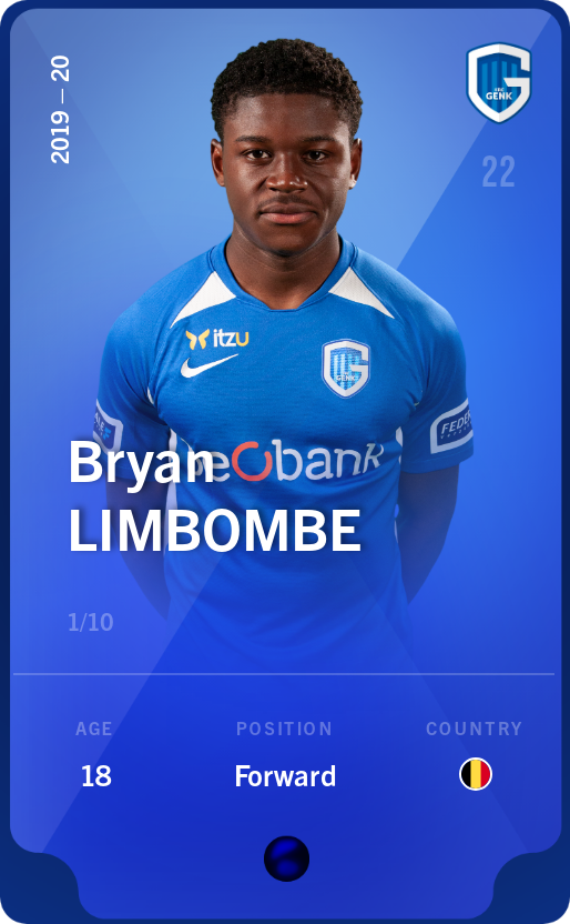Sorare - Sorare Official - Bryan Limbombe 2019-20 • Super Rare 1/10 - NFT # 14475008523609656774293814161235680500236912801289789006598949471455541618644