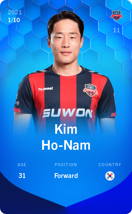 Sorare - Sorare Official - Kim Ho-Nam 2021-22 • Super Rare 1/10 - NFT # 112951728906672078273727121210867603354459914988607345012362652374346436304225