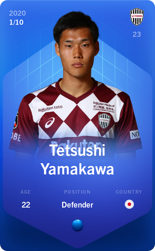 Sorare - Sorare Official - Tetsushi Yamakawa 2020-21 • Super Rare 1/10 - NFT # 74550887276309660778923595866277140349234586535407579987469163627480898339445