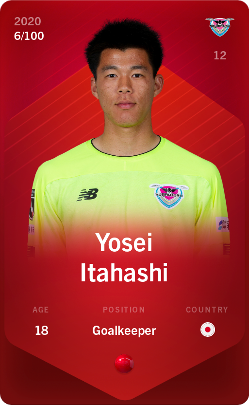 Sorare - Sorare Official - Yosei Itahashi 2020-21 • Rare 6/100 - NFT # 90277091439907133109126277621941676848925268438544358774217384559321634160058