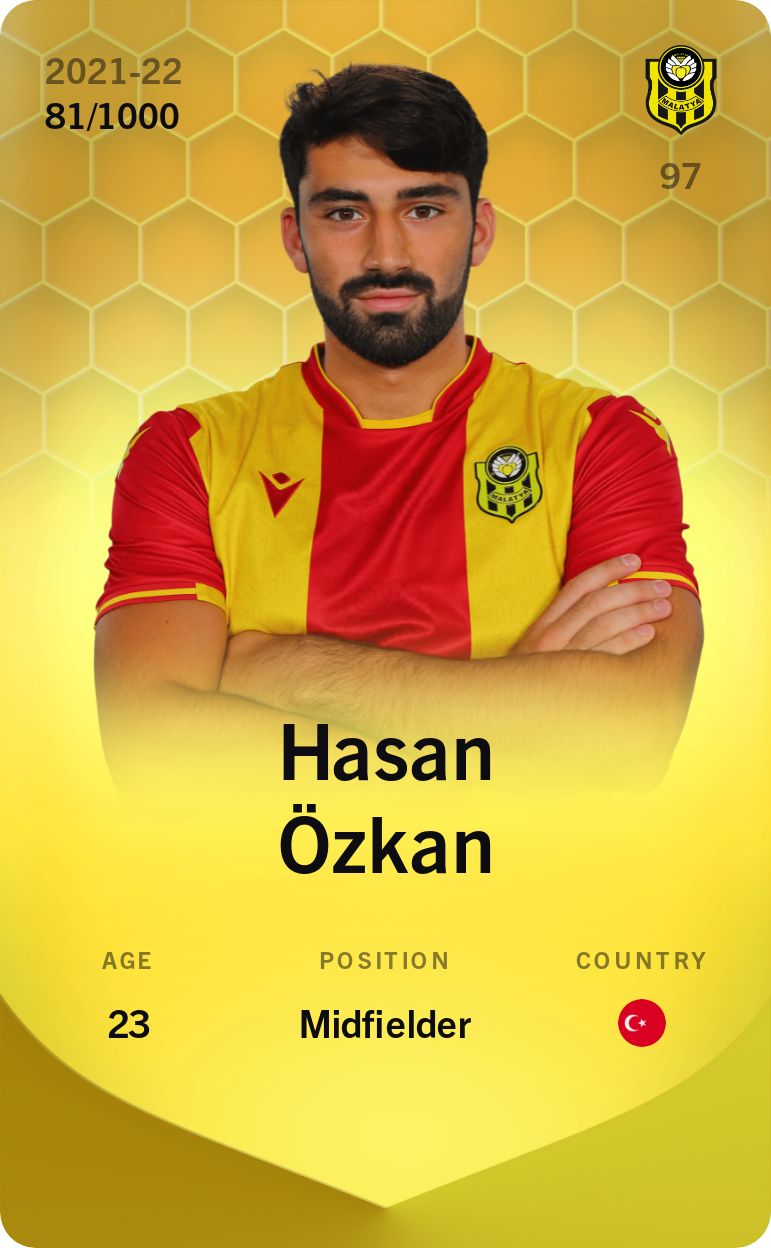Sorare - Sorare Official - Hasan Özkan 2021-22 • Limited 81/1000 - NFT # 30629415819599158706094165585768870304477633049666659708452935654086543257966