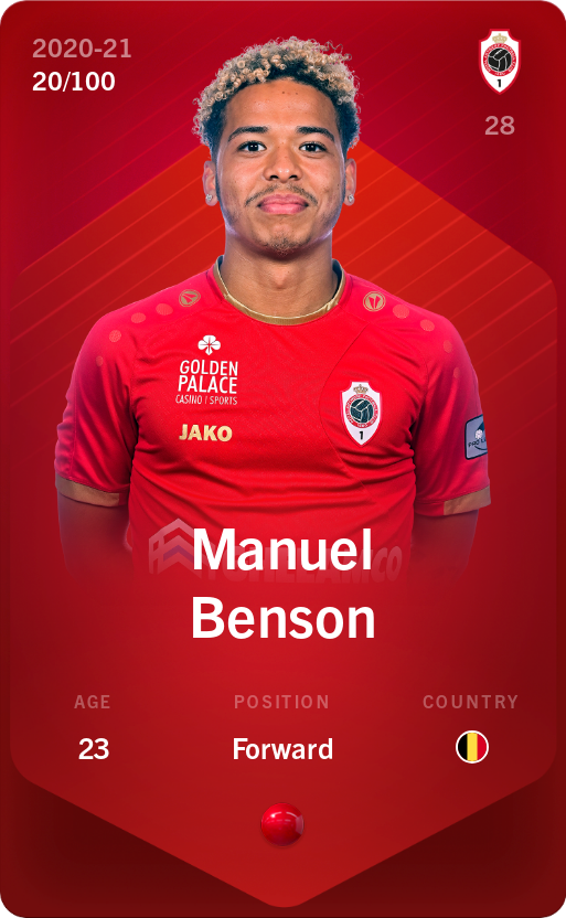 Sorare - Sorare Official - Manuel Benson 2020-21 • Rare 20/100 - NFT # 25044694695440176308286305923008248157684199583936852290742260301347175674889