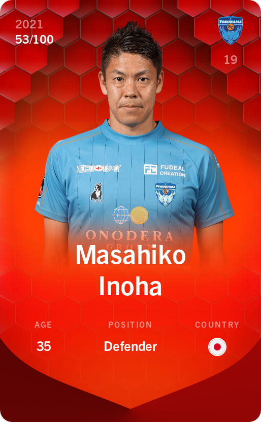 Sorare - Sorare Official - Masahiko Inoha 2021-22 • Rare 53/100 - NFT # 115128145353187950840457477407421864394175711255754674405583424730164119069149