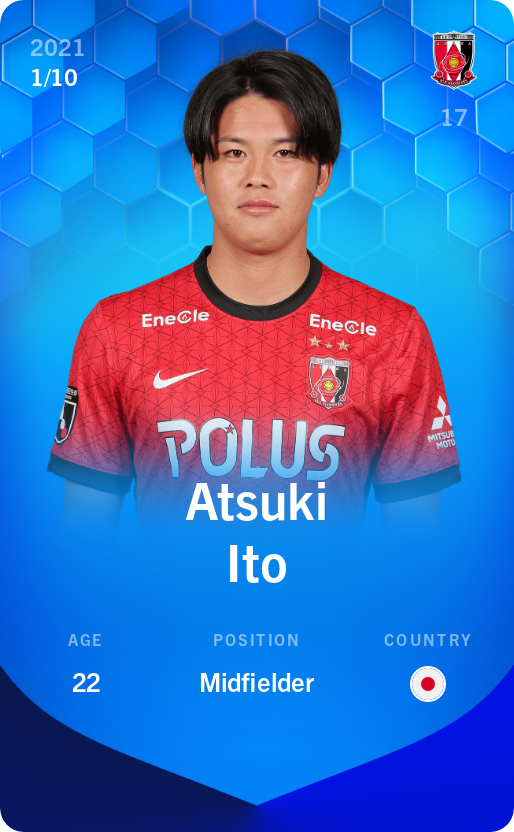 Sorare - Sorare Official - Atsuki Ito 2021-22 • Super Rare 1/10 - NFT # 33577004792466481399433433754528801521798279763395773035009028274778787625967