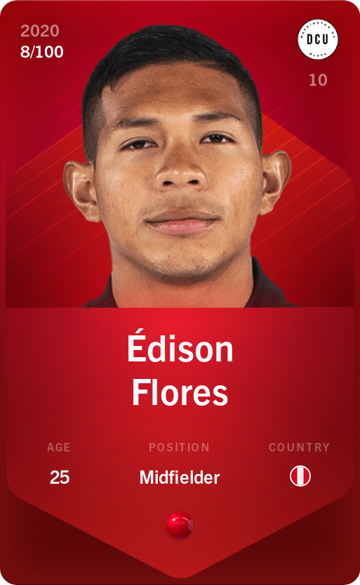 Sorare - Sorare Official - Édison Flores 2020-21 • Rare 8/100 - NFT # 20712868262396998748922923388832798870966404051654492151611529833356590608957
