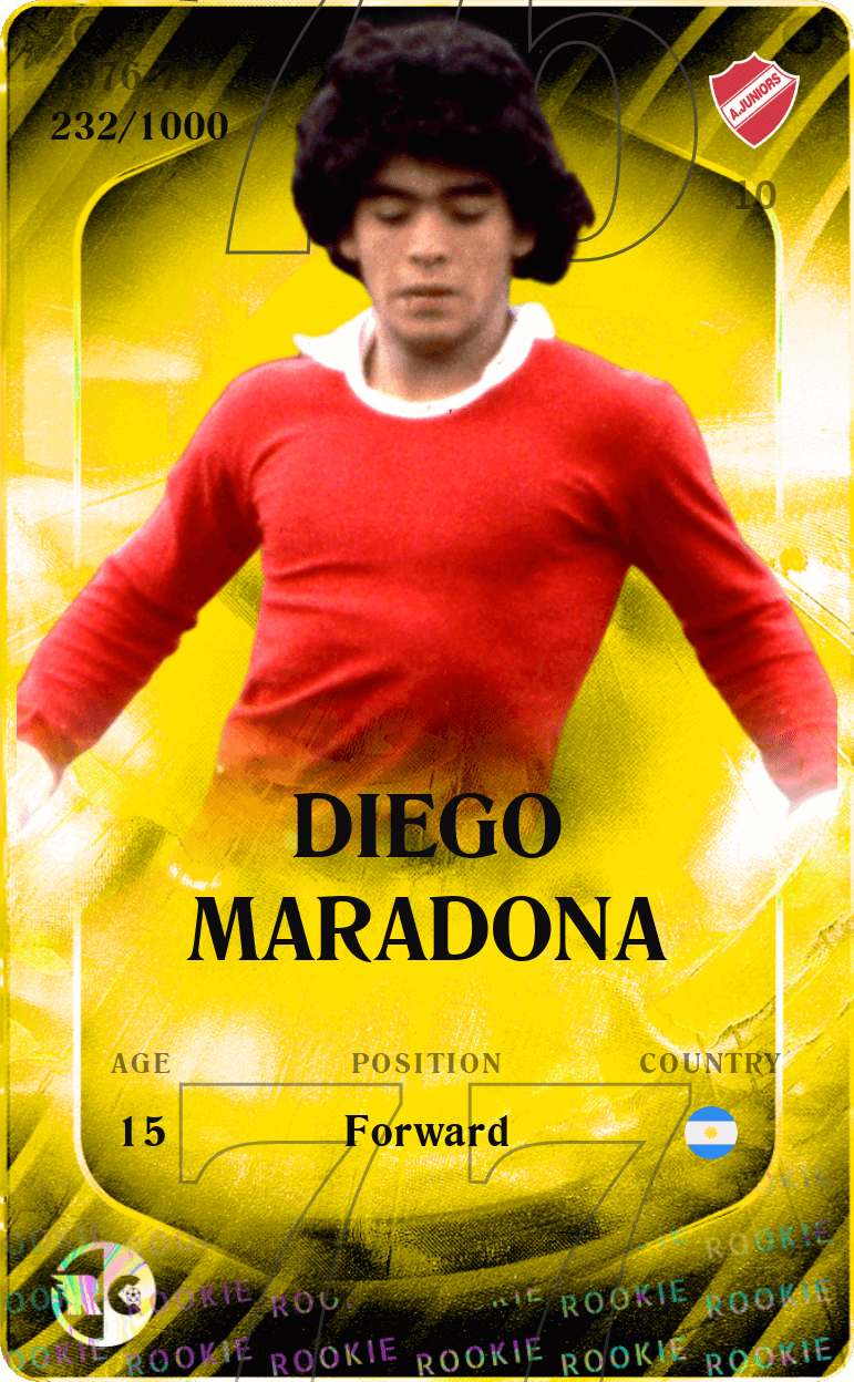 Diego Maradona 1976-77 • Limited 232/1000