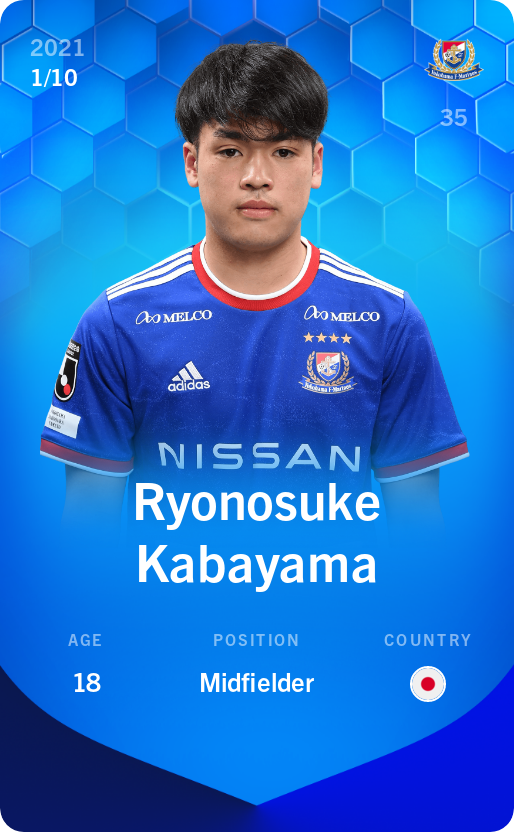 Sorare - Sorare Official - Ryonosuke Kabayama 2021-22 • Super Rare 1/10 - NFT # 81480390897548752414135004710186734414132204541716430104662551340206412339759