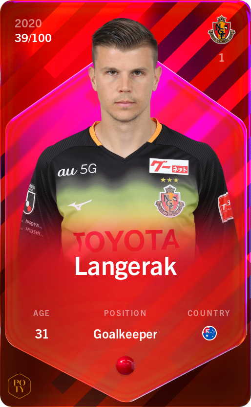 Sorare - Sorare Official - Langerak 2020-21 • Rare 39/100 - NFT # 93650915363131076734805729704521984704115932304105516953545107713019006333155