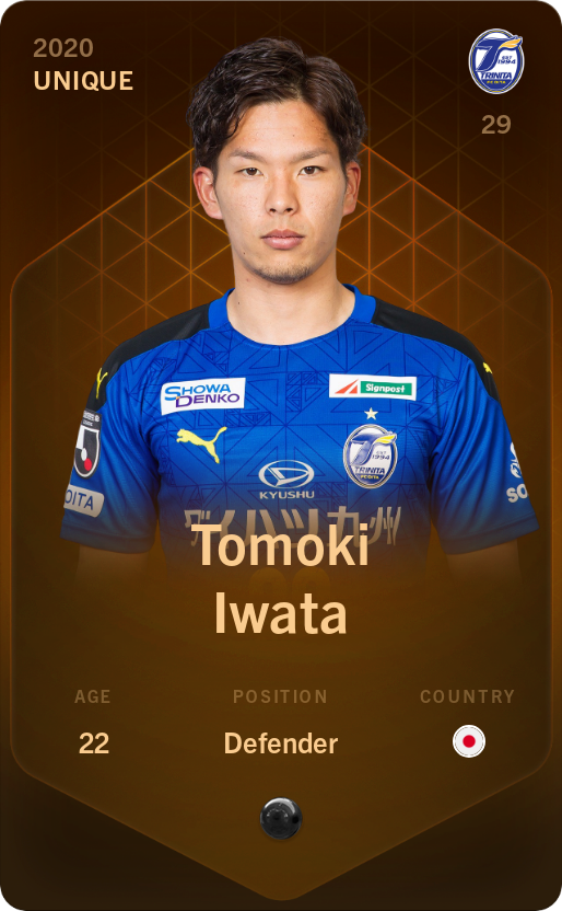 Sorare - Sorare Official - Tomoki Iwata 2020-21 • Unique - NFT # 18909113312087929387592781016431883030638284073249006233242467785086853573847