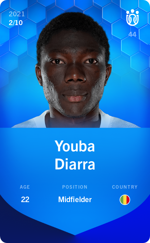 Sorare - Sorare Official - Youba Diarra 2021-22 • Super Rare 2/10 - NFT # 115009161979433106993051641408165081506614664802435403040339078063472713135096