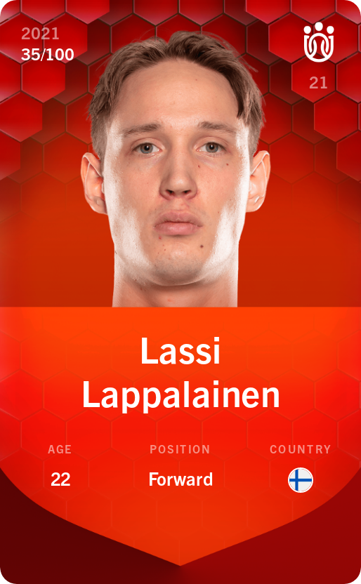 Sorare - Sorare Official - Lassi Lappalainen 2021-22 • Rare 35/100 - NFT # 44525462360377326691936453852117467934859146991084412233269822469484778908050
