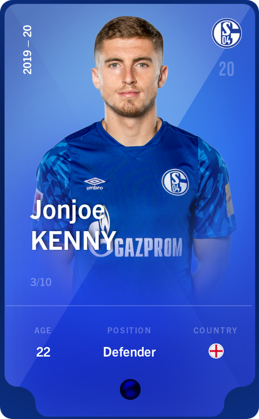 Sorare - Sorare Official - Jonjoe Kenny 2019-20 • Super Rare 3/10 - NFT # 88980084254610508329044569033310749853855454012219913760973964292769812587360