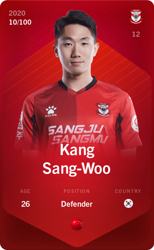 Sorare - Sorare Official - Kang Sang-Woo 2020-21 • Rare 10/100 - NFT # 54100347369273178928554929949630501728223473963605785301206042345891868804761
