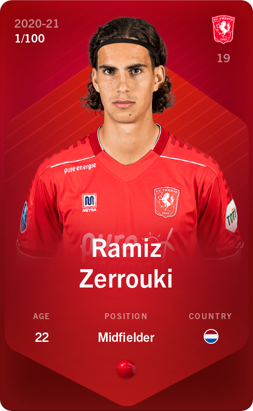 Sorare - Sorare Official - Ramiz Zerrouki 2020-21 • Rare 1/100 - NFT # 4907589523119905300357631822571562096137116870231239012251426980066661862560