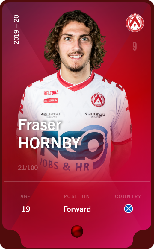 Sorare - Sorare Official - Fraser Hornby 2019-20 • Rare 21/100 - NFT # 44622982329306632484877278748469941272277760717215517858599478718954407730871