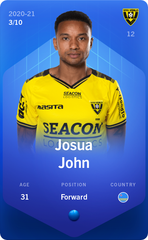 Sorare - Sorare Official - Josua John 2020-21 • Super Rare 3/10 - NFT # 77242821178587174718376738644200194746526517593099174255964269405098702001943