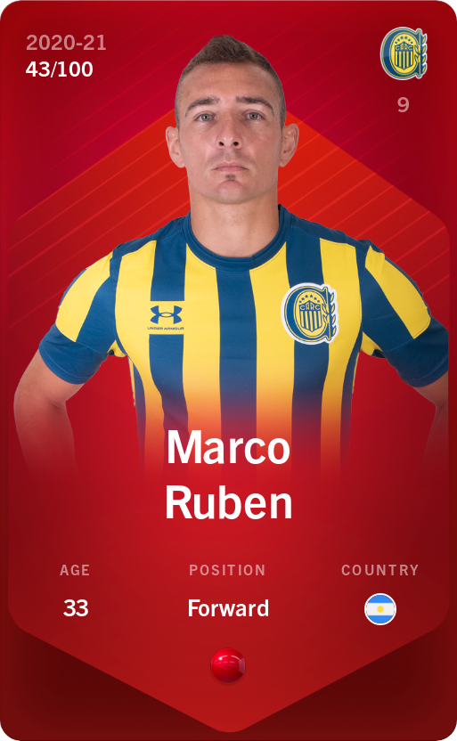 Sorare - Sorare Official - Marco Ruben 2020-21 • Rare 43/100 - NFT # 45699303851603046699741806583654281932979134217897877297714047176249996048197