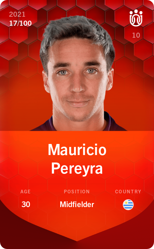 Sorare - Sorare Official - Mauricio Pereyra 2021-22 • Rare 17/100 - NFT # 54242981935127791334647381318412427188267752189547789341389587912373760504799