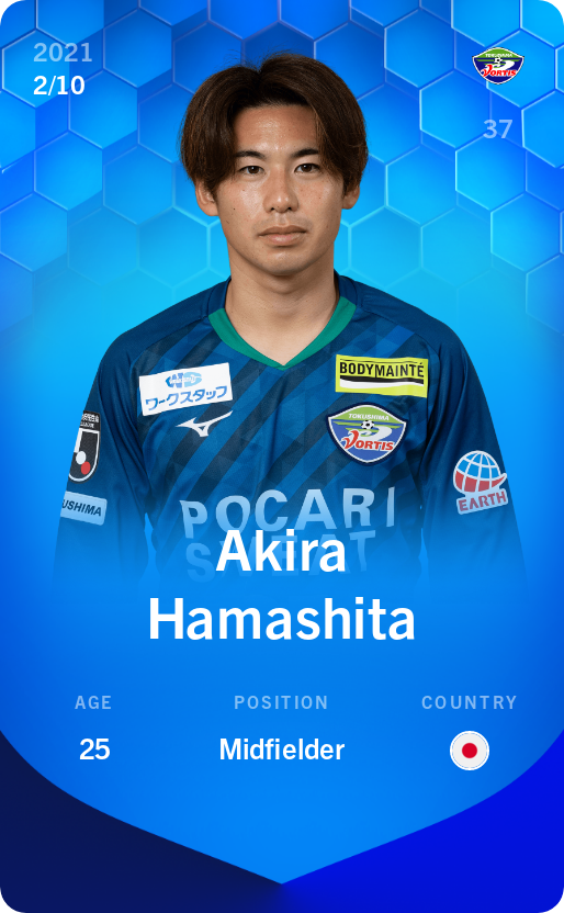 Sorare - Sorare Official - Akira Hamashita 2021-22 • Super Rare 2/10 - NFT # 33546347732662372399599761294507932897166099972683868422430654778648419176537