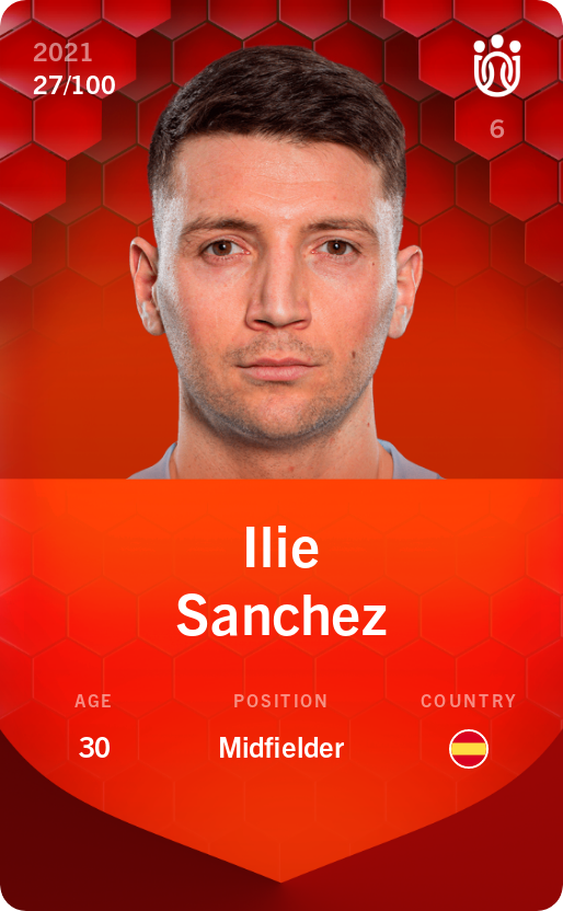 Sorare - Sorare Official - Ilie Sanchez 2021-22 • Rare 27/100 - NFT # 51323651810409072688630257959336597295174957740706914611511629409710182652824