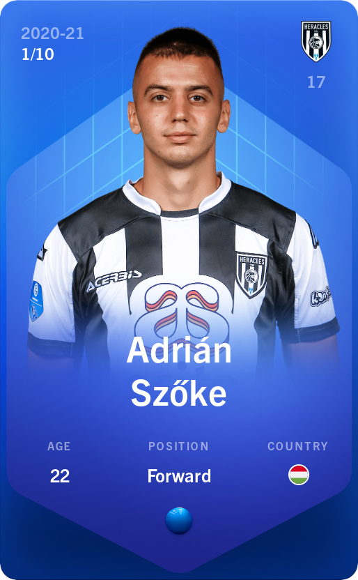 Sorare - Sorare Official - Adrián Szőke 2020-21 • Super Rare 1/10 - NFT # 24980666057646384910500980771963062814235644800606461992423444214765285032661
