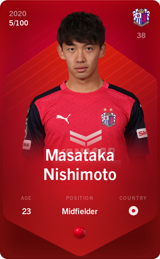 Sorare - Sorare Official - Masataka Nishimoto 2020-21 • Rare 5/100 - NFT # 60364018528009940018077921853954760315970237079803788497629645522554557823224