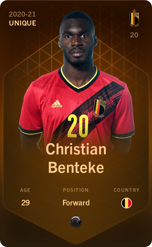 Sorare - Sorare Official - Christian Benteke 2020-21 • Unique - NFT # 102598143229944788569471745430565091868873922536107211149804174819221434158313