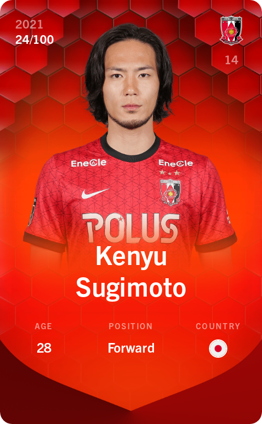 Sorare - Sorare Official - Kenyu Sugimoto 2021-22 • Rare 24/100 - NFT # 40949677858397667289778017853717670331417986538688296302956838612779561921919