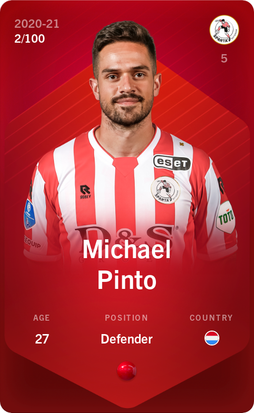 Sorare - Sorare Official - Michael Pinto 2020-21 • Rare 2/100 - NFT # 23553876434993217303912068792508624731163454937046217252408900199556557423754